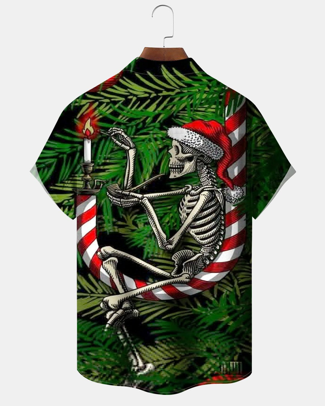 Alohadaddy® Holiday Christmas Skull Hat Print Men&