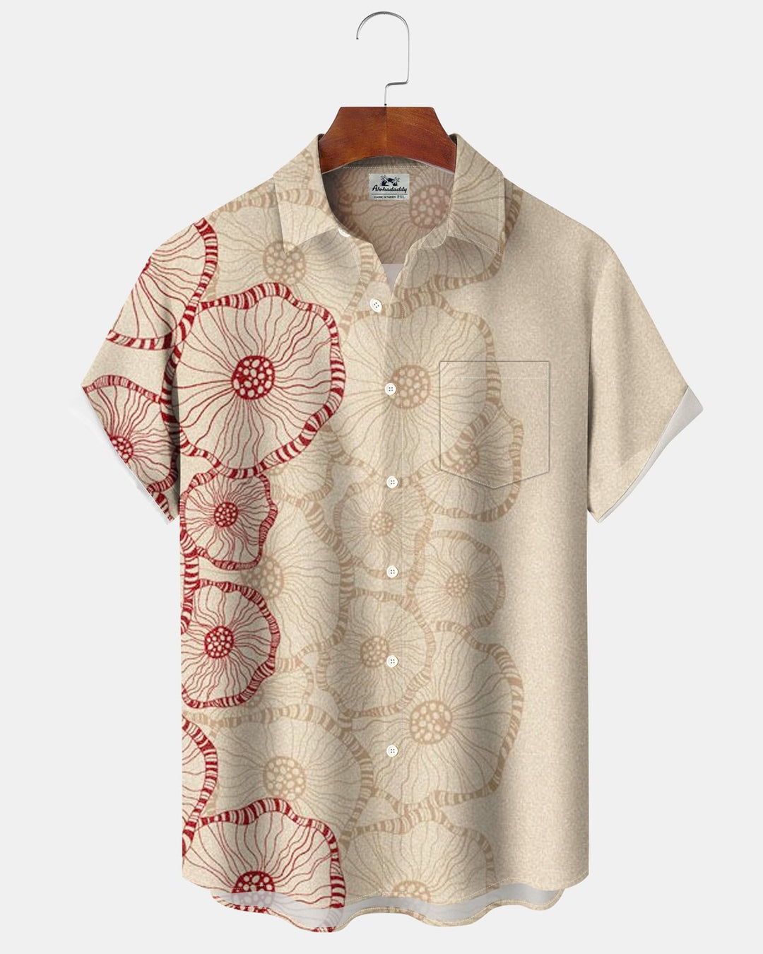 Alohadaddy® Casual Floral Petal Striped Gradient Print Men&
