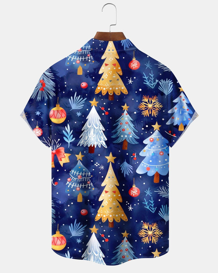 Alohadaddy® Holiday Christmas Tree Snowflake Art Print Men&