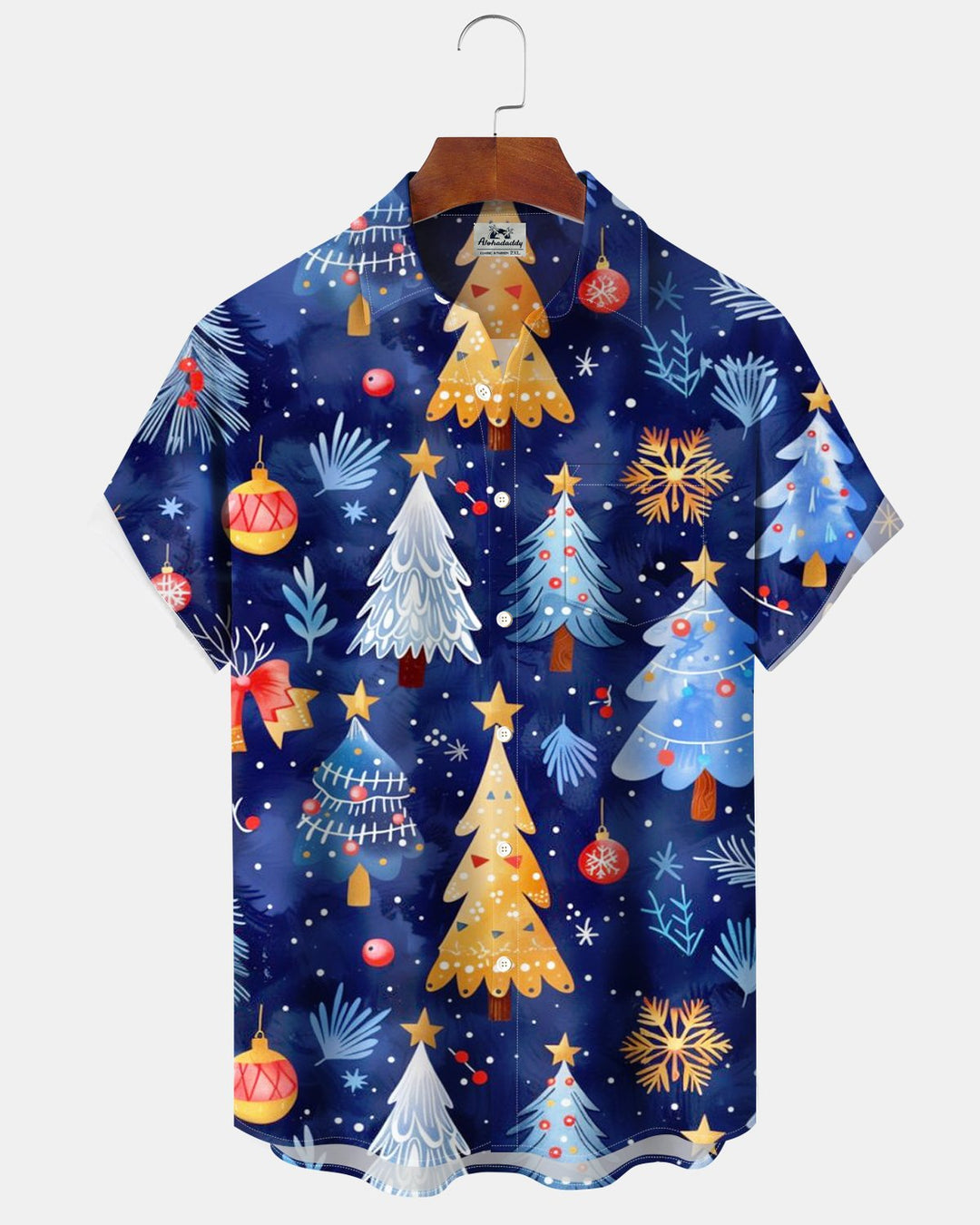 Alohadaddy® Holiday Christmas Tree Snowflake Art Print Men&