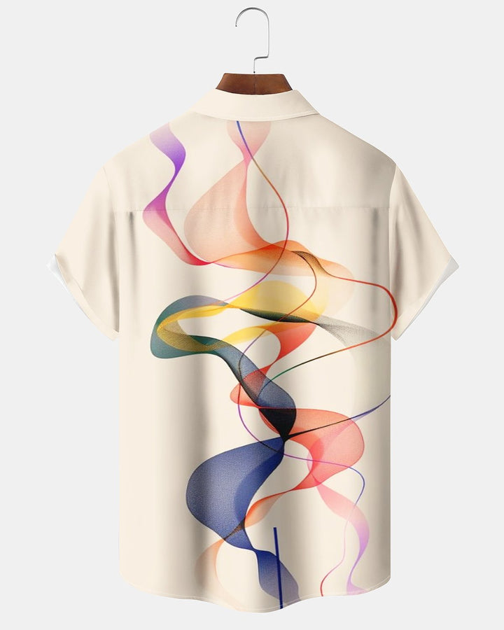 Alohadaddy® Casual Abstract Striped Print Men&