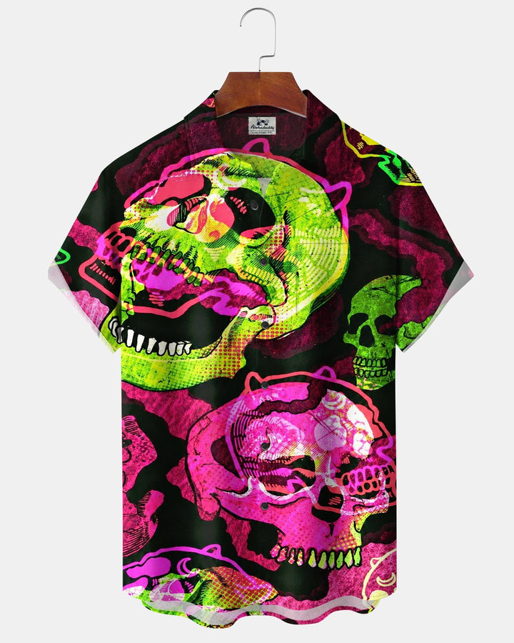Alohadaddy® Halloween Skull Print Men&