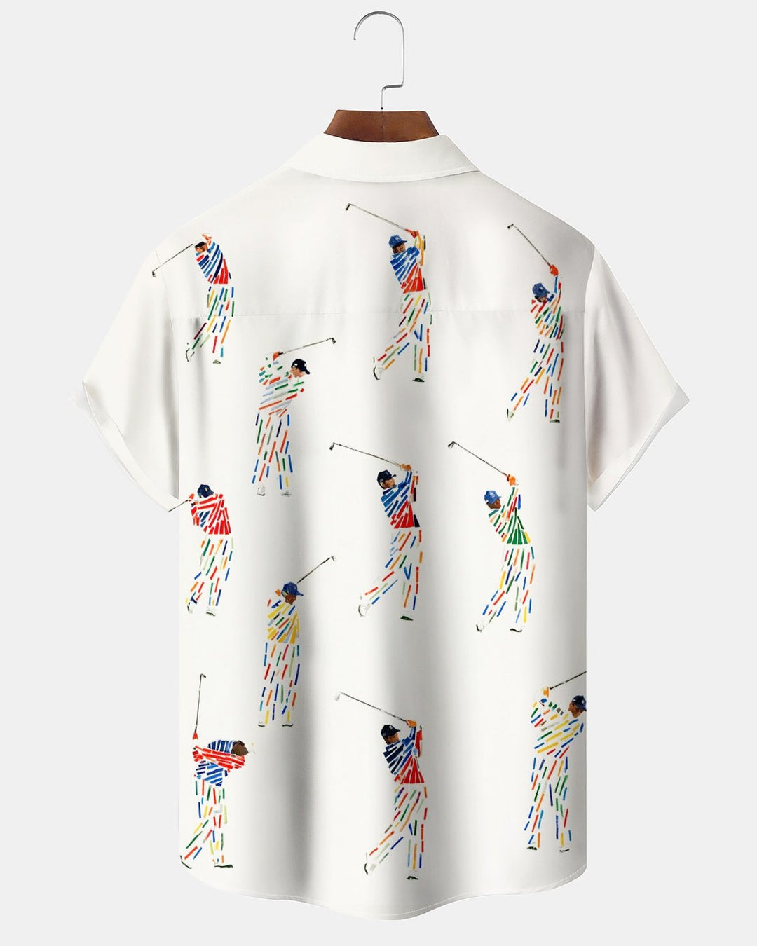 Alohadaddy® Casual Retro Golf Color Portrait Print Men&