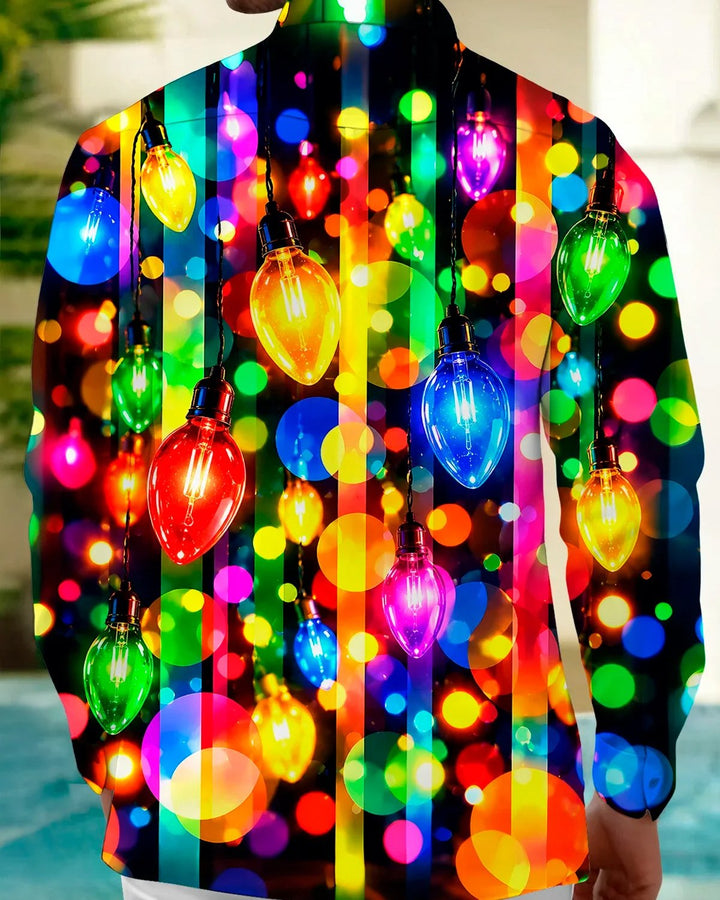 Alohadaddy® Holiday Christmas Neon Light Print Men&