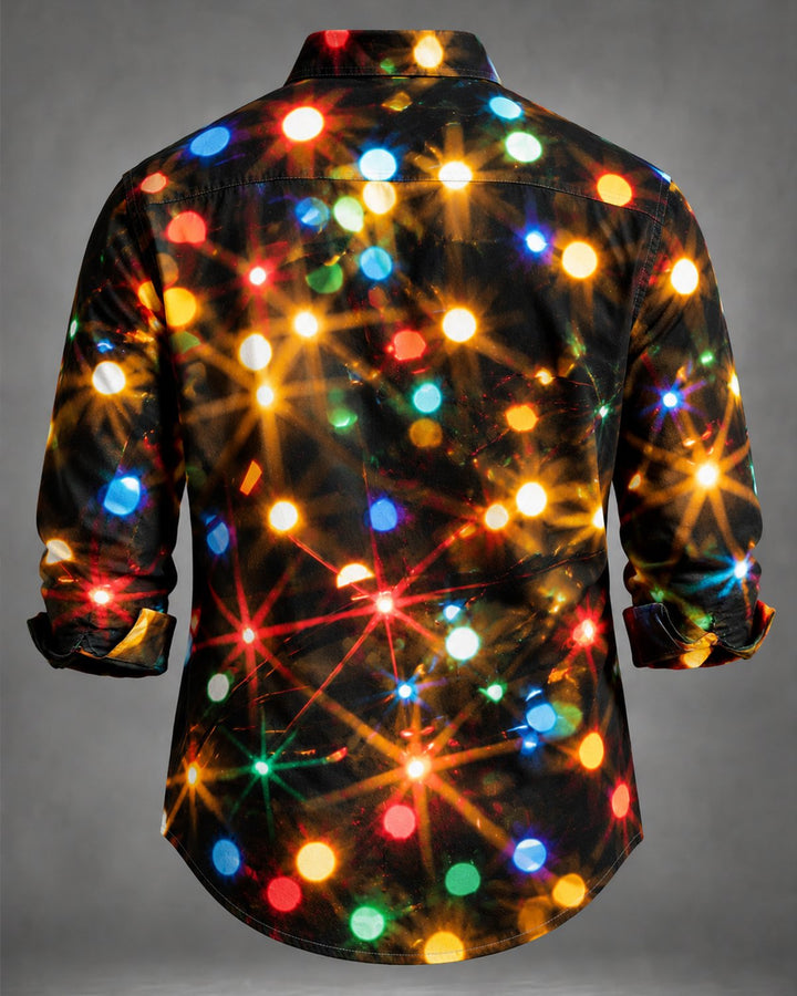Alohadaddy® Holiday Retro Christmas Neon Lights Abstract Print Men&