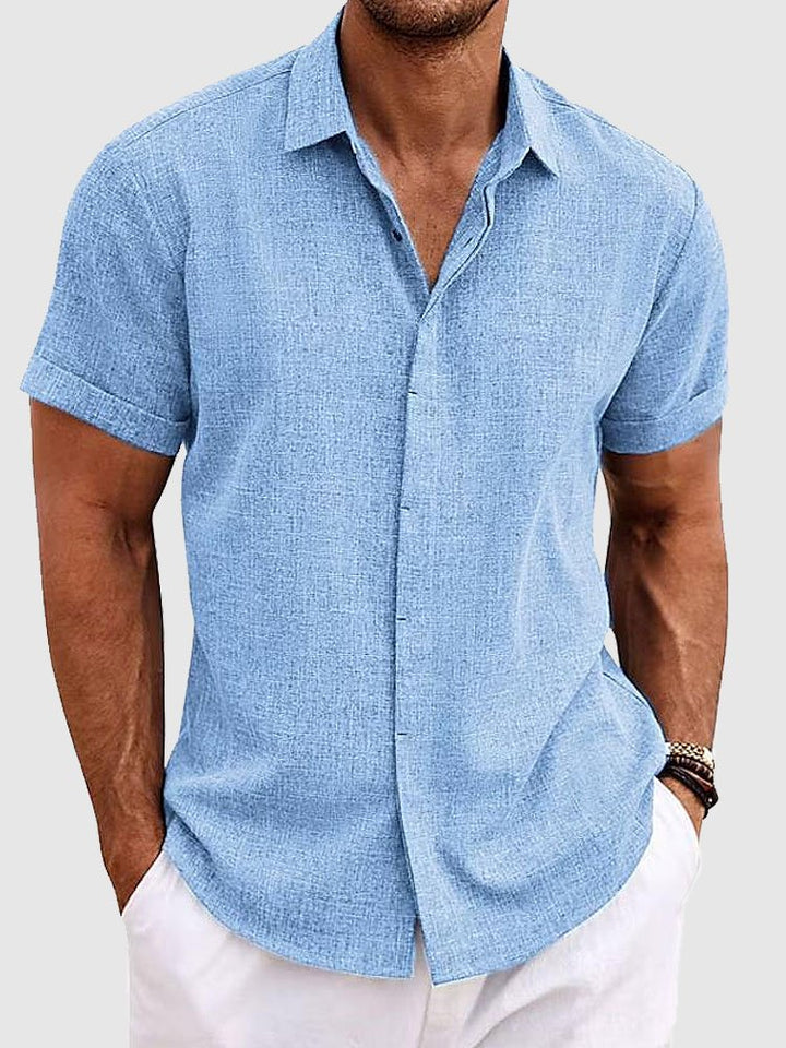 Alohadaddy Basic Cotton Linen Plain Men&