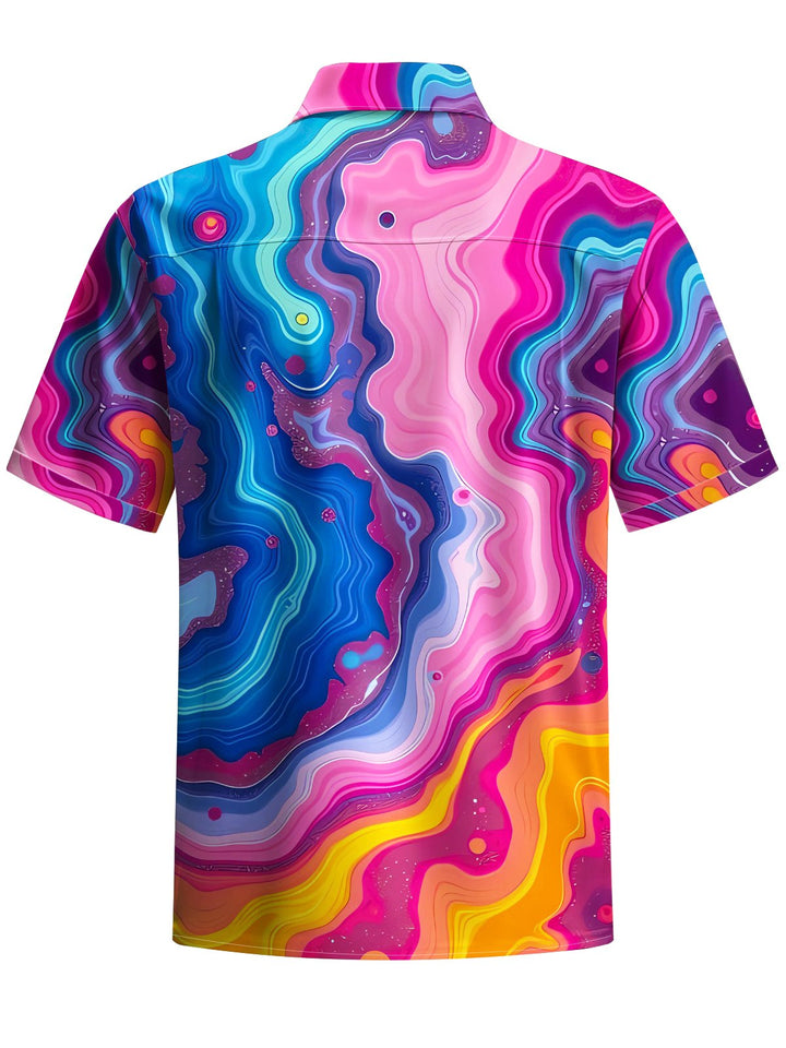 Alohadaddy® Casual Abstract Texture Art Print Moisture Wicking Men&