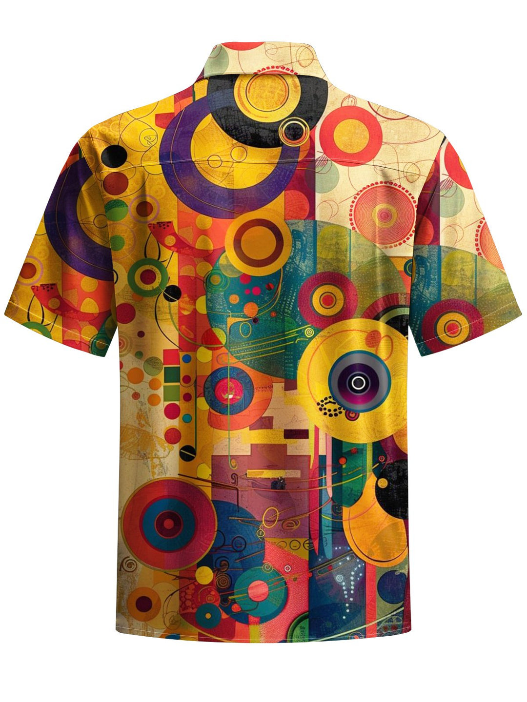 Alohadaddy® Vintage Geometric Art Print Chest Pocket Men&