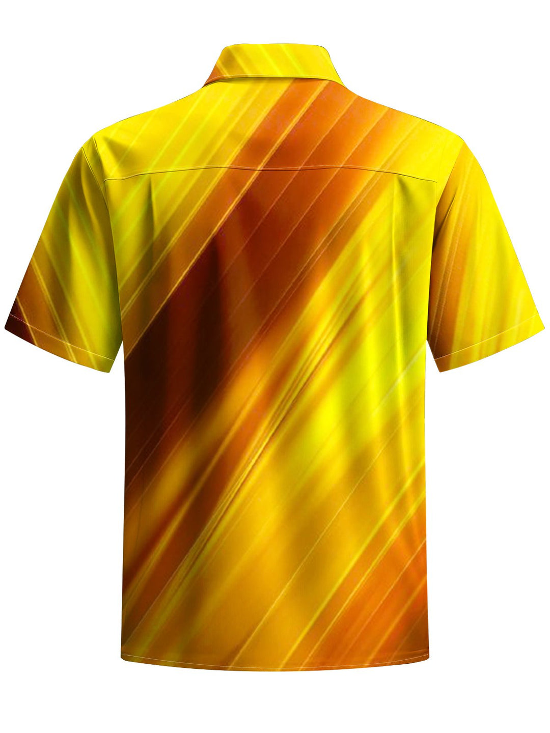 Alohadaddy® Casual Gradient Stripe Art Print Chest Pocket Men&