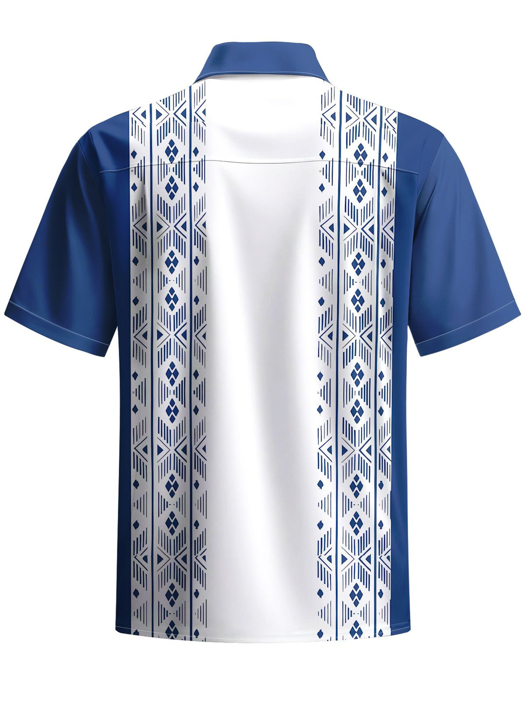 Alohadaddy® Casual Stripe Contrast Color Art Print Chest Pocket Men&
