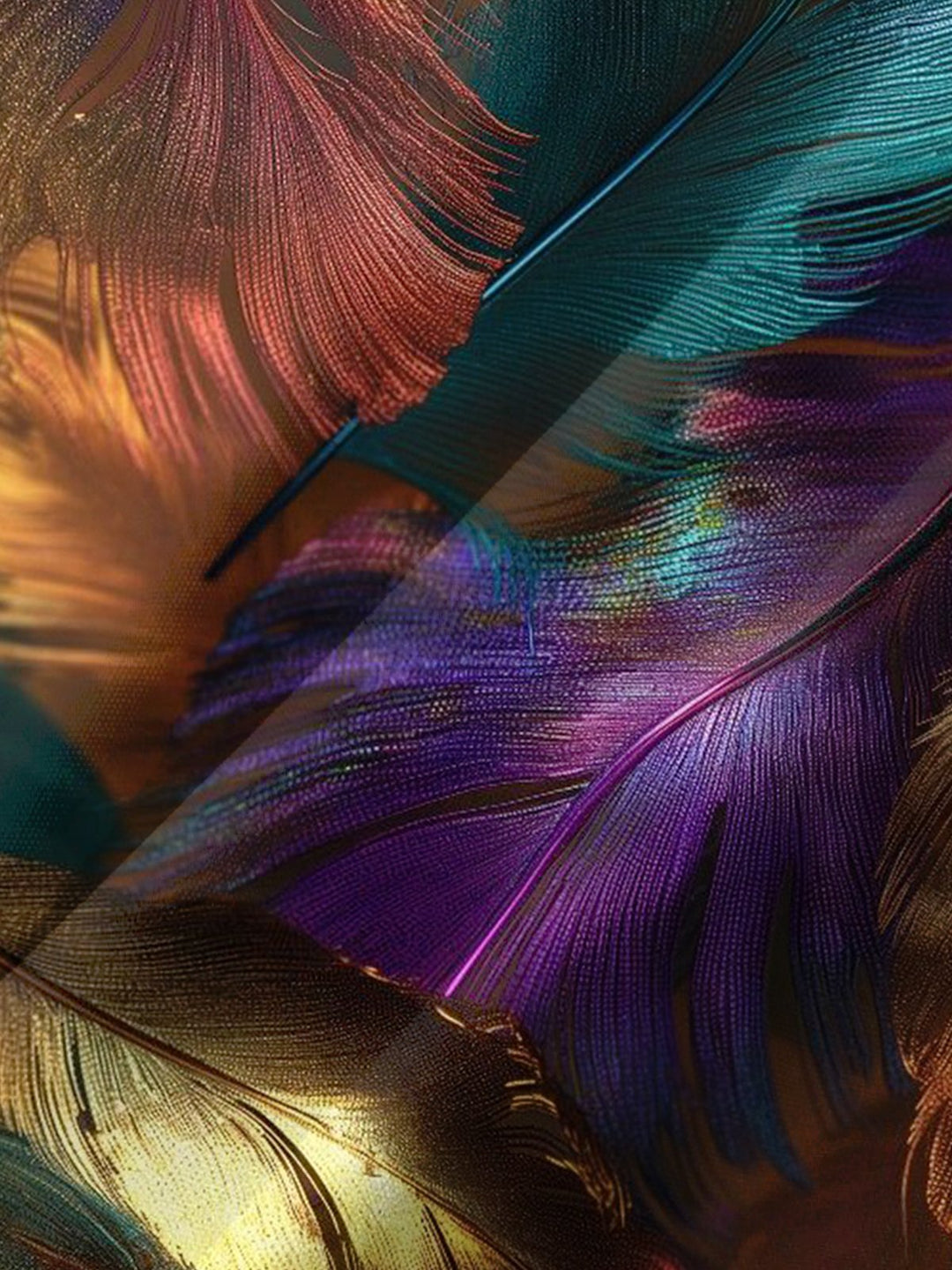 Alohadaddy® Vintage Feather Metallic Art Print Chest Pocket Men&