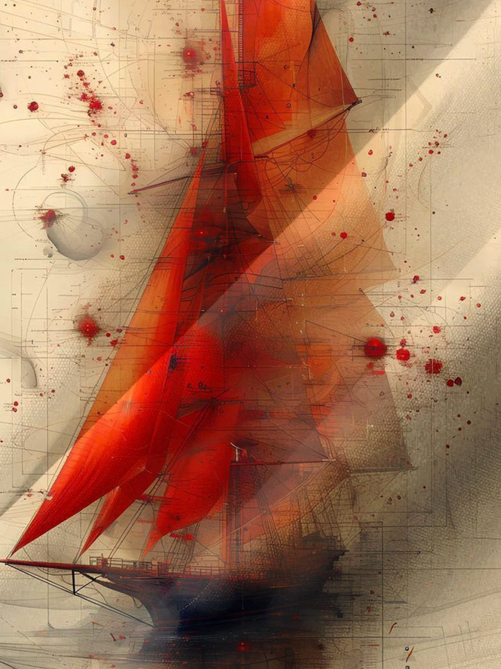 Alohadaddy® Casual Sailboat Printed Chest Pocket Stretch Men&