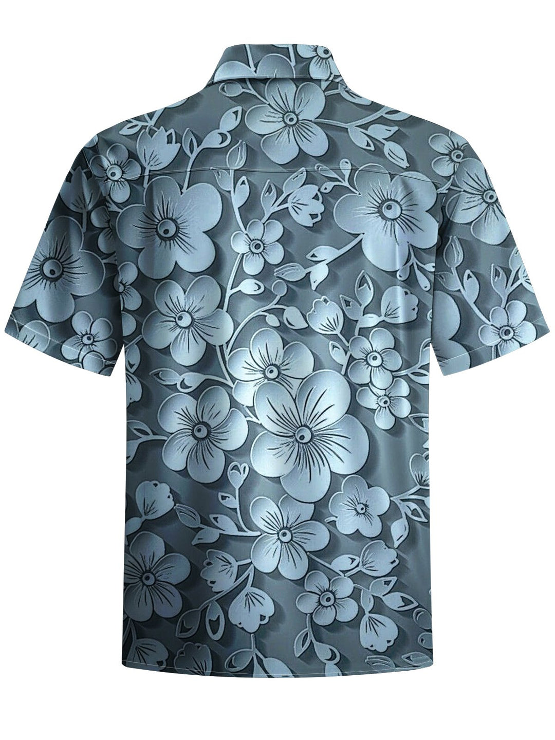 Alohadaddy® Casual Floral Art Print Chest Pocket Men&