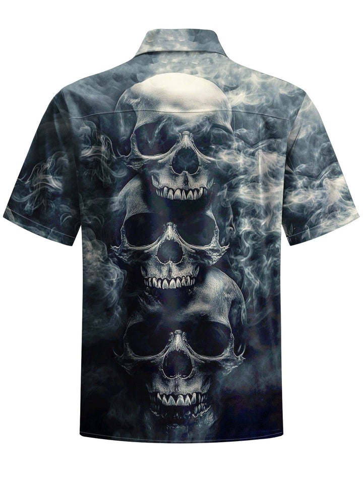 Alohadaddy® Casual Skull Print Pocket Men&