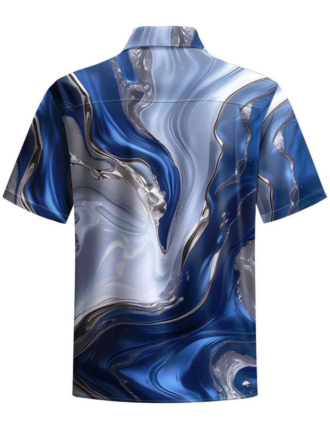 Alohadaddy® Casual Abstract Art Print Chest Pocket Men&