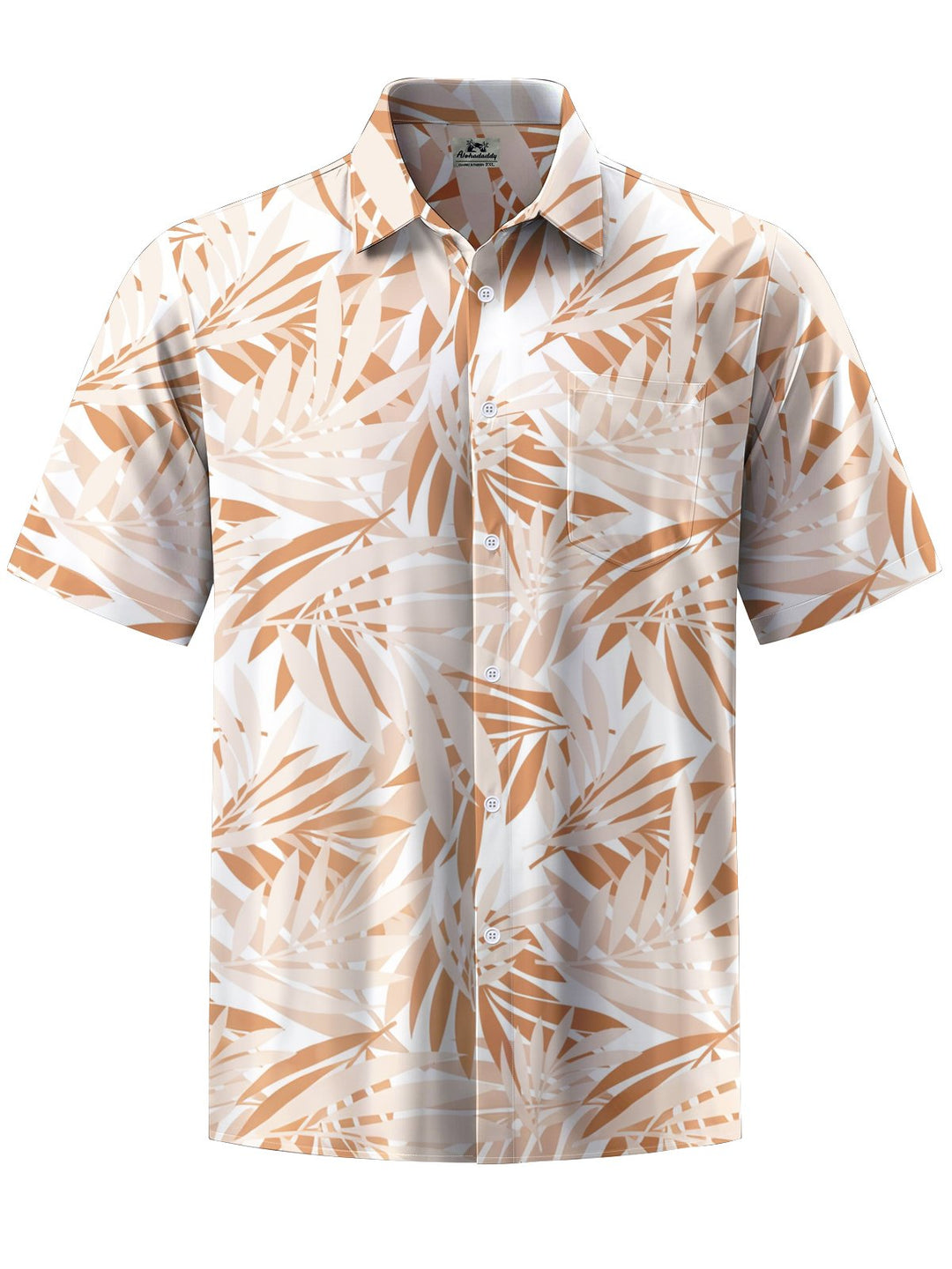 Alohadaddy® Hawaiian Leaf Print Art Pocket Stretch Men&