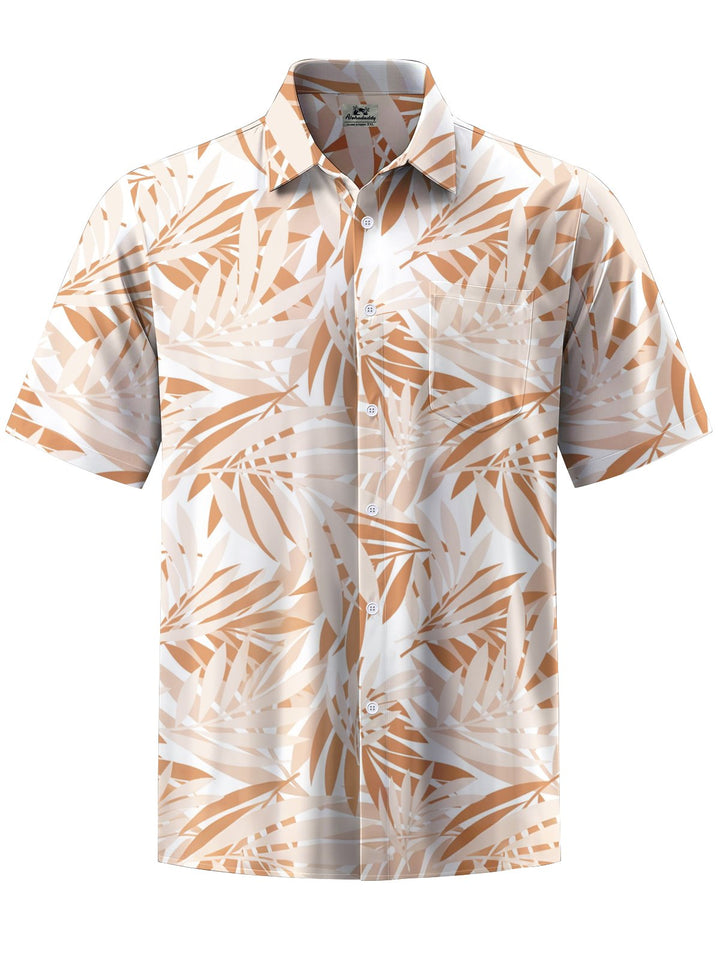 Alohadaddy® Hawaiian Leaf Print Art Pocket Stretch Men&