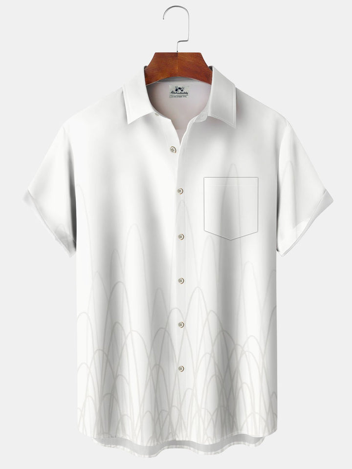 Alohadaddy® Casual Striped Geometric Print Pocket Stretch Men&