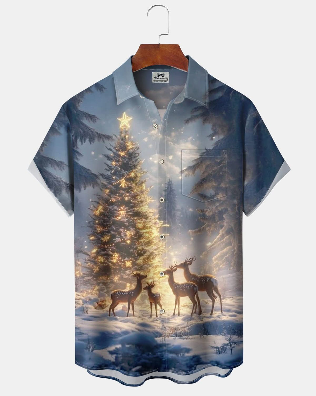 Alohadaddy® Christmas Tree  Elk Print Men&