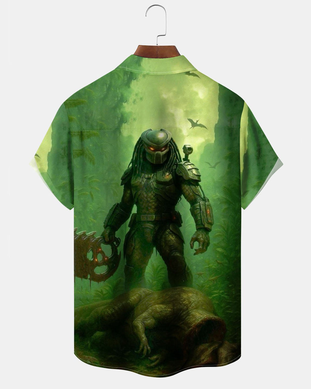 Alohadaddy® Vintage Predator Print Art Pocket Button Men&