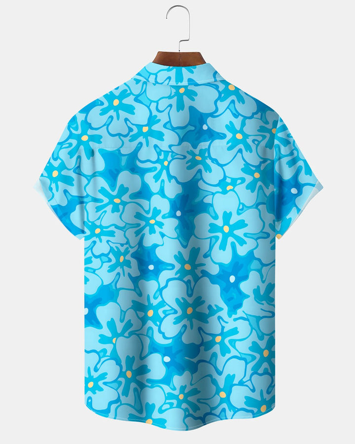 Alohadaddy® Casual Floral Print Art Button Pocket Cardigan Men&