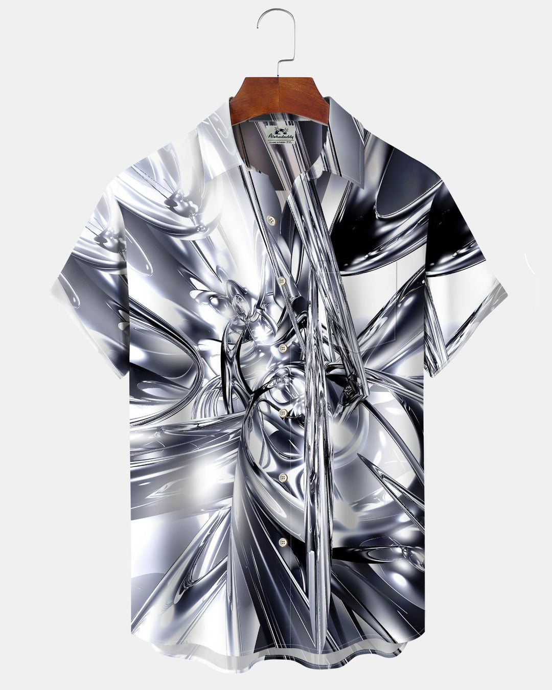 Alohadaddy® Casual Abstract Print Art Button Pocket Cardigan Men&