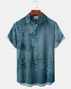 Alohadaddy® Casual Bamboo Print Art Button Pocket Cardigan Men's Short Sleeve Shirt