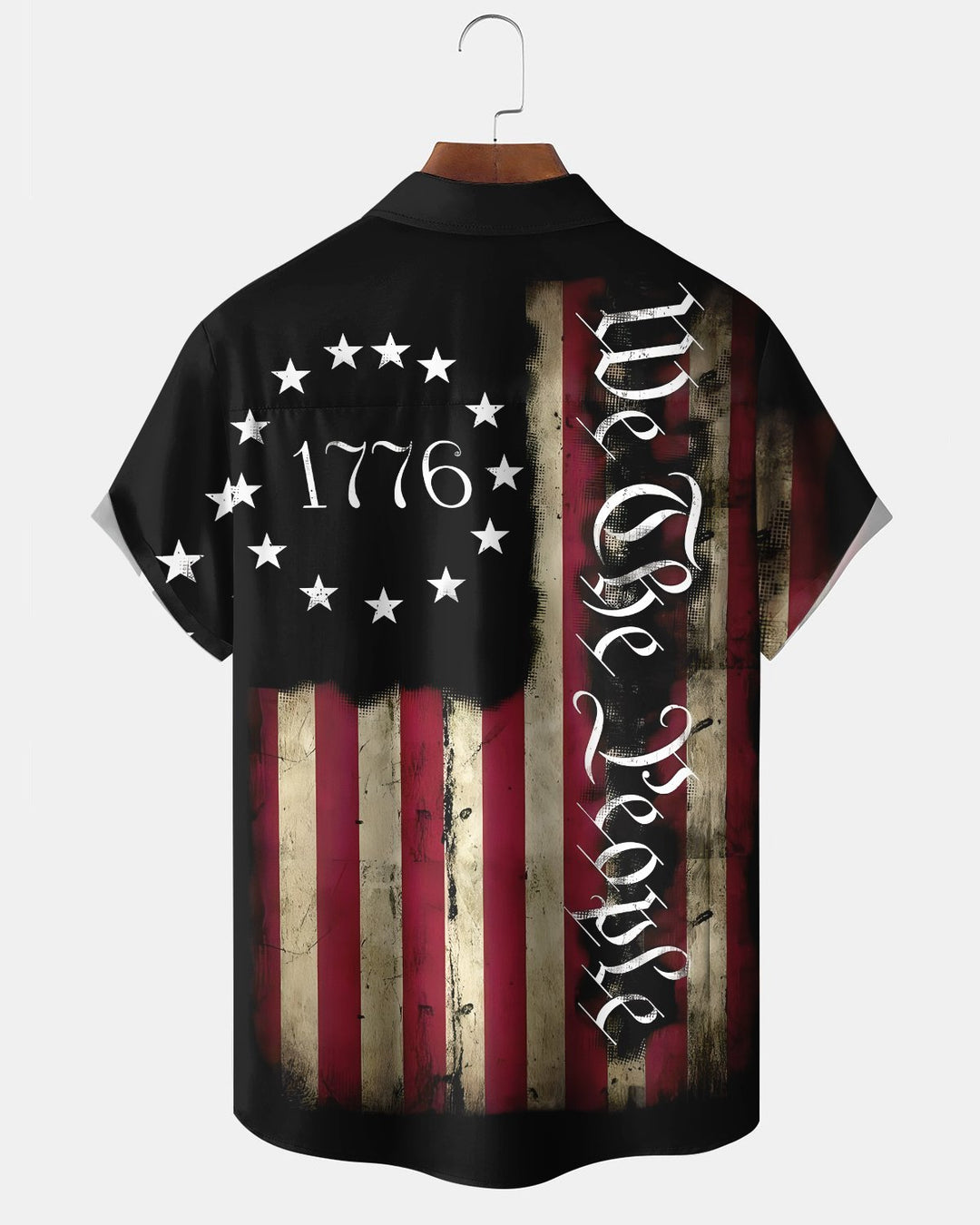 Alohadaddy® Vintage Flag Print Art Button-Down Cardigan Men&