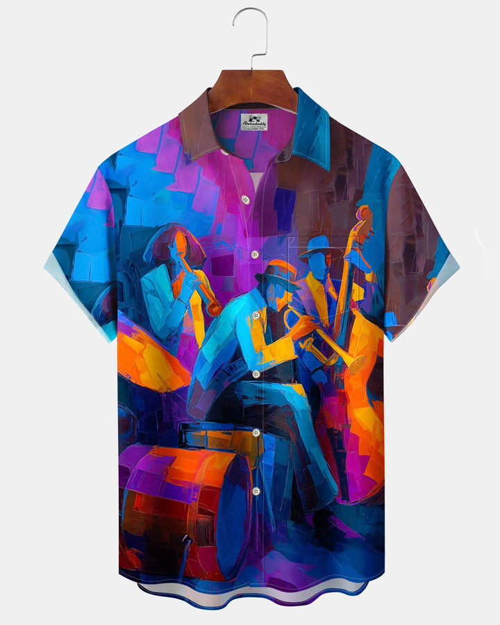 Alohadaddy® Vintage Art Print Short-Sleeve Men&