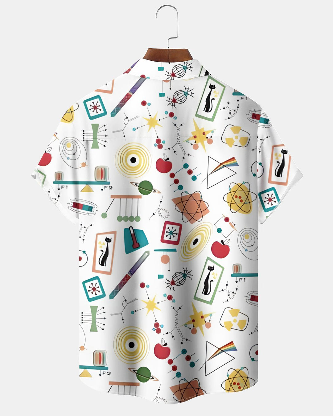 Alohadaddy® Casual Geometric Print Art Button Pocket Cardigan Men&