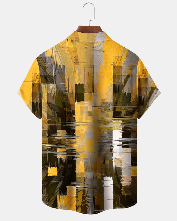 Alohadaddy® Vintage Abstract Print Art Button Pocket Cardigan Men&