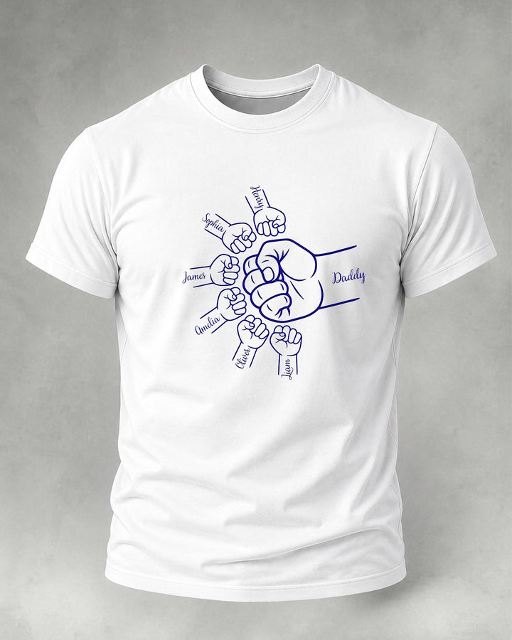 Alohadaddy® Casual Short-Sleeve Crew-Neck T-Shirt with Fist Print