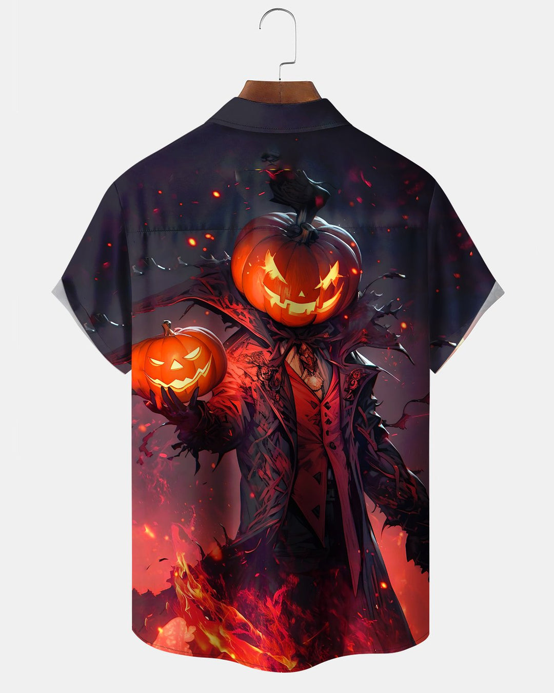 Alohadaddy® Holiday Halloween Graphic Print Button-Down Pocket Cardigan-Style Men&