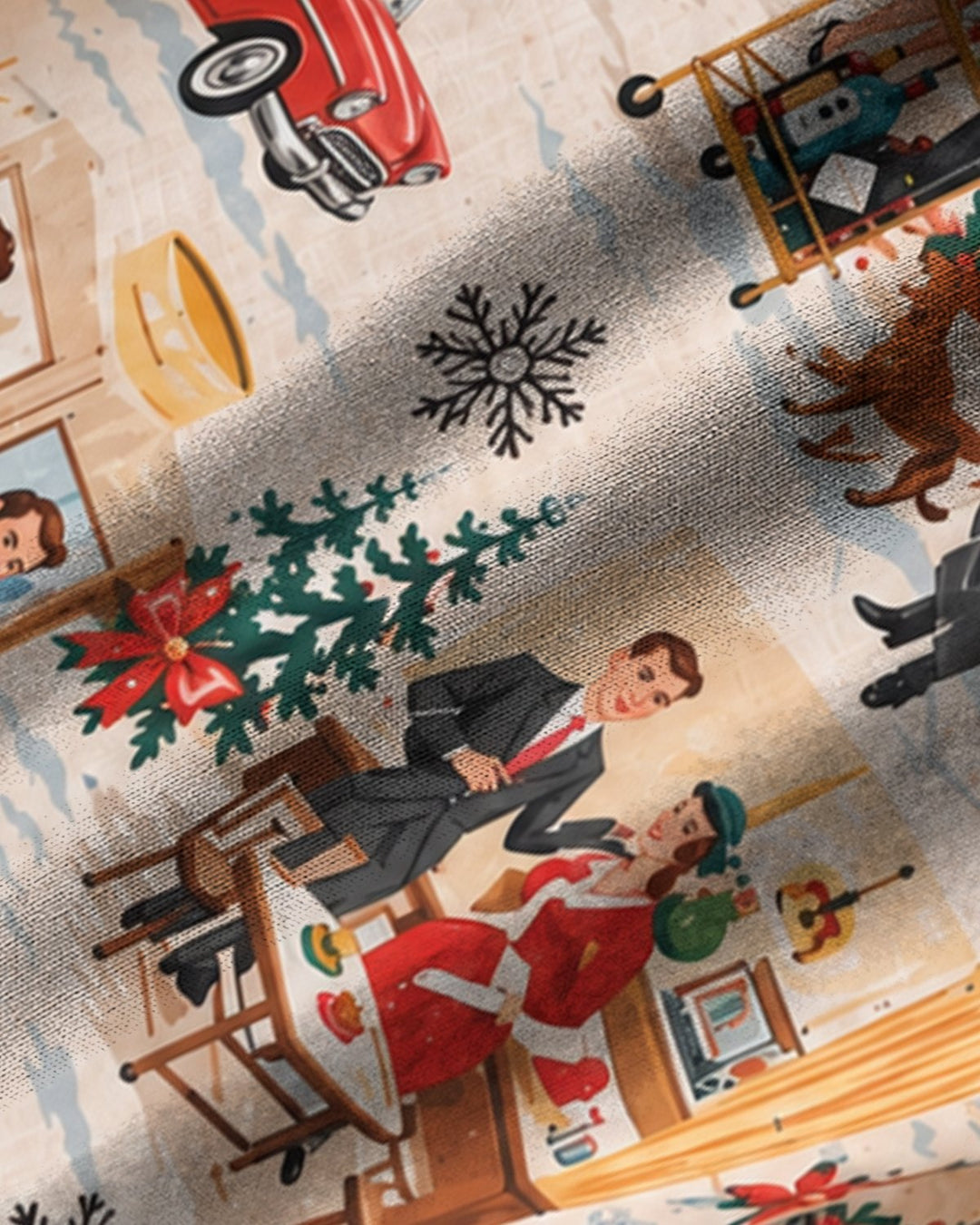 Alohadaddy® Holiday Christmas Portrait Family Party Print Men&