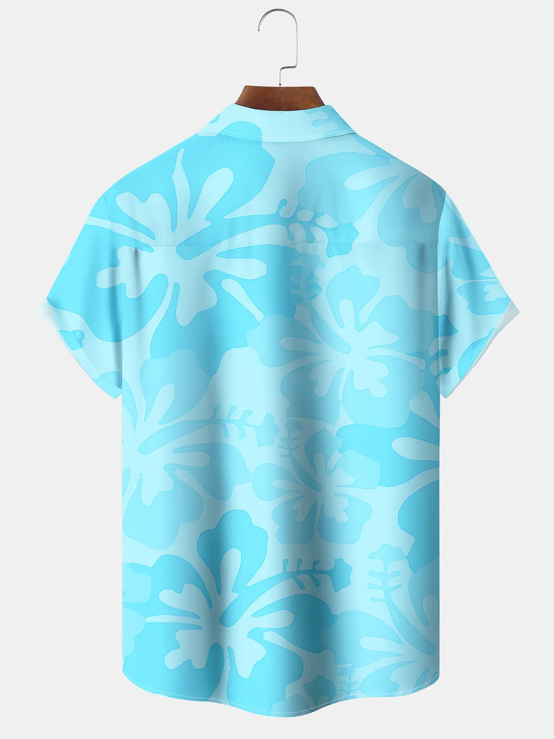 Alohadaddy Hawaiian Flower Dark Pattern Print Art With Pockets Buttons Stretch Oversized Shirt