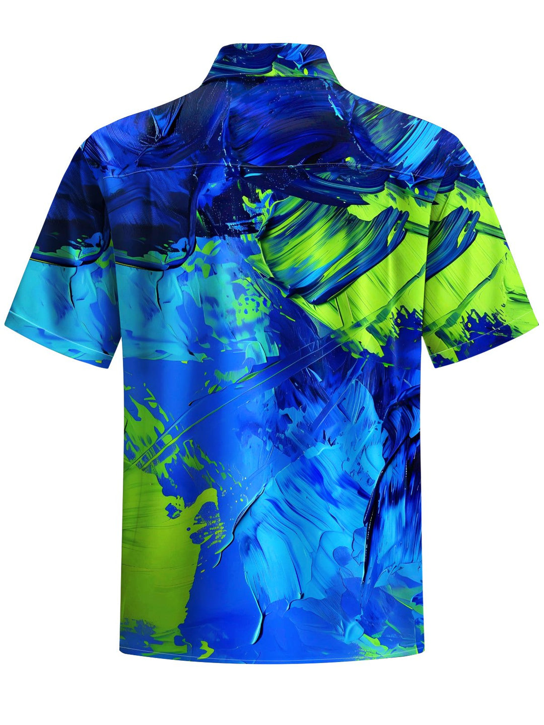 Alohadaddy® Casual Abstract Print Art Chest Pocket Men&