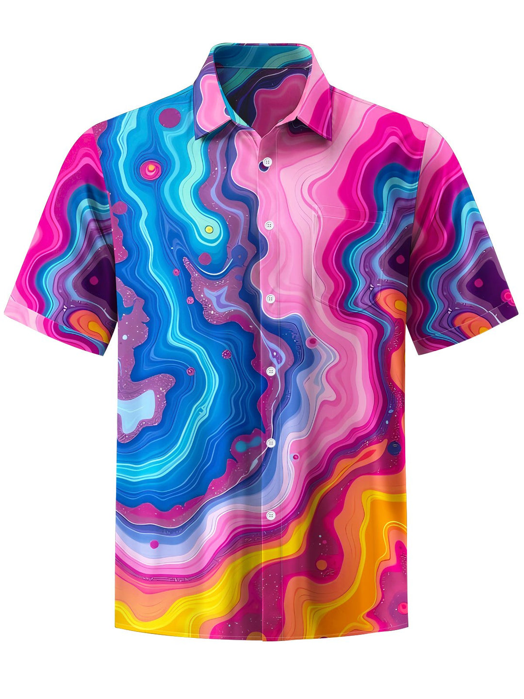 Alohadaddy® Casual Abstract Texture Art Print Moisture Wicking Men&