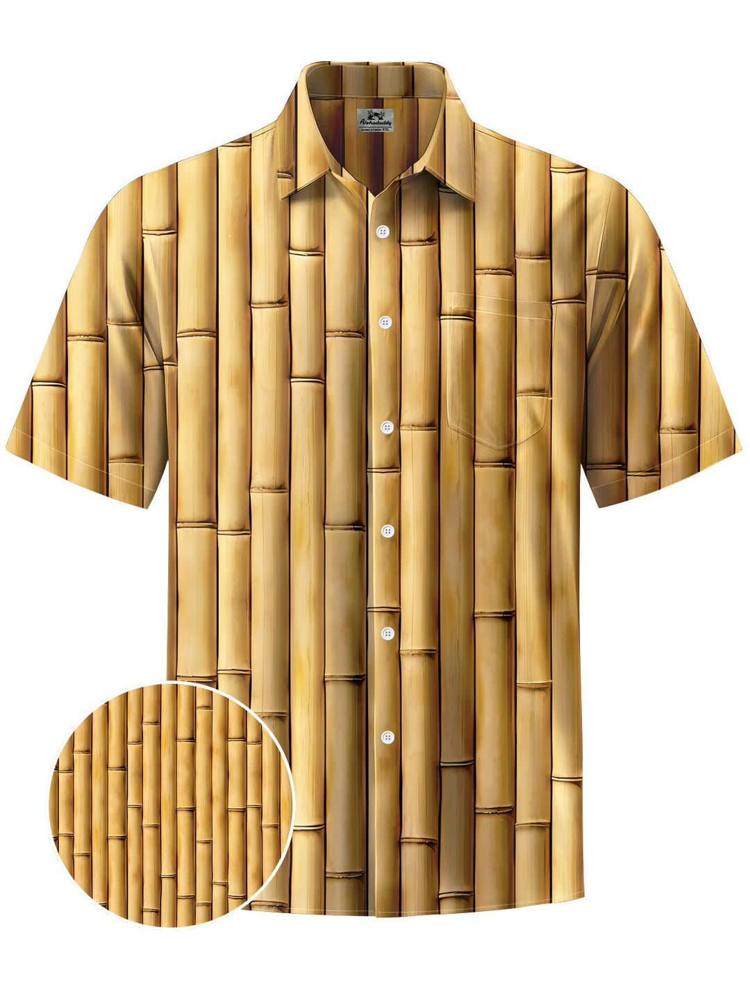 Alohadaddy® Casual Bamboo Art Print Moisture Wicking Men&