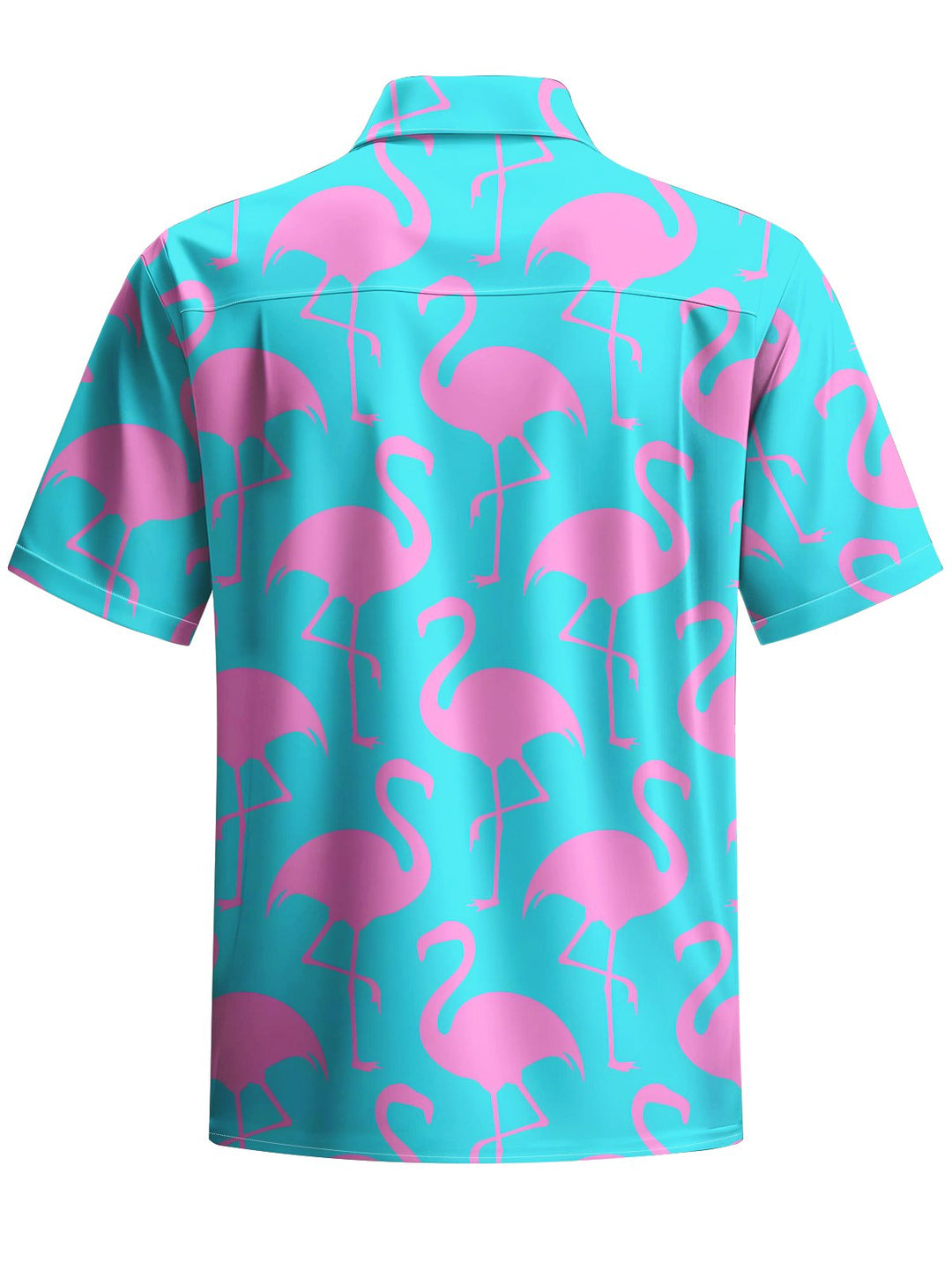 Alohadaddy® Hawaiian Flamingo Art Print Chest Pocket Men&