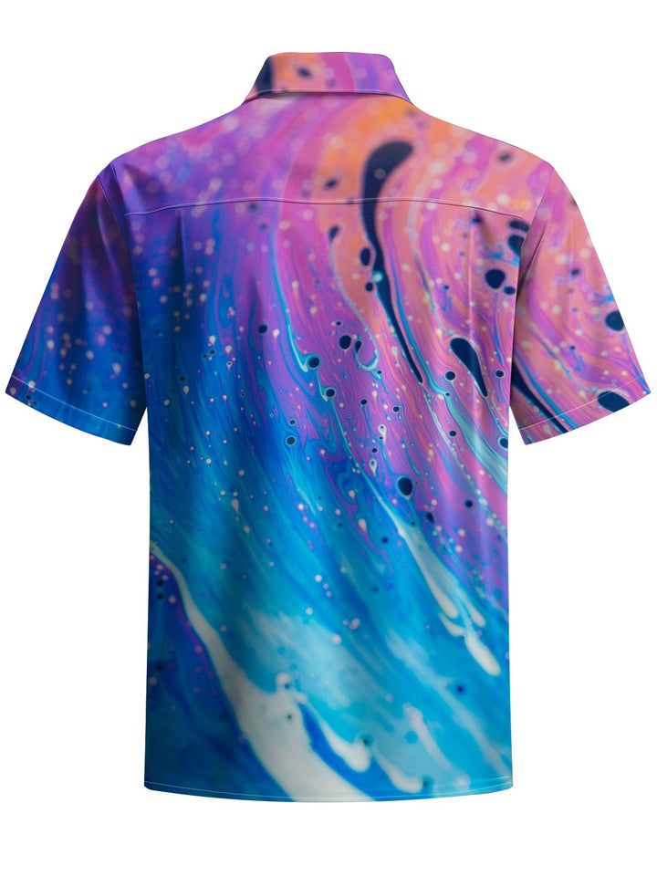Alohadaddy® Casual Abstract Gradient Print Art Pocket Stretch Men&