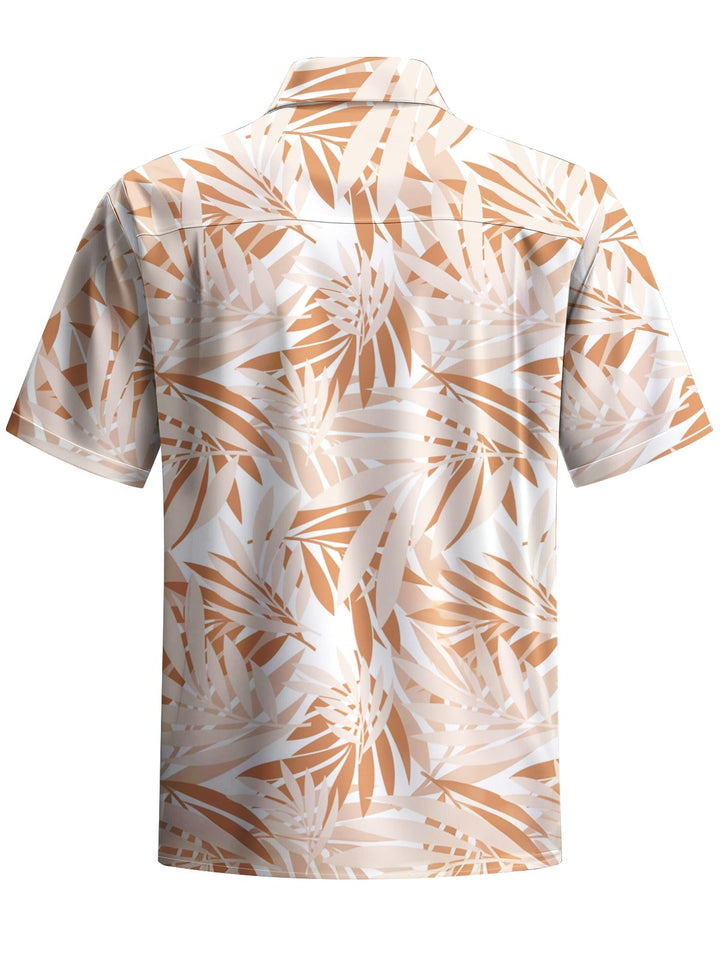Alohadaddy® Hawaiian Leaf Print Art Pocket Stretch Men&
