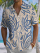 Alohadaddy® Casual Floral Print Chest Pocket Men's Short Sleeve Shirt Big & Tall