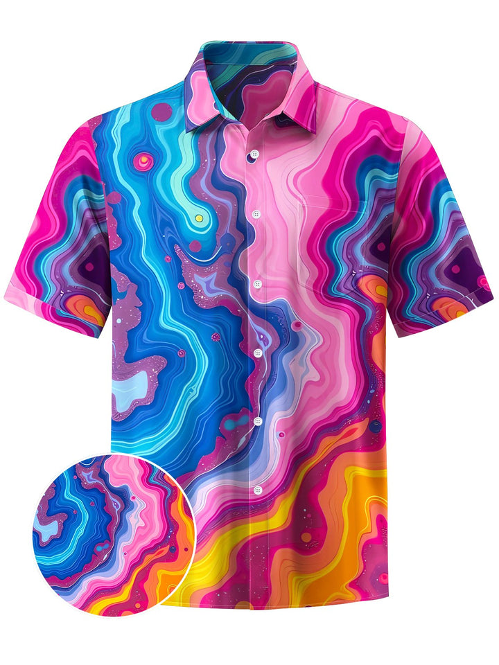 Alohadaddy® Casual Abstract Texture Art Print Moisture Wicking Men&