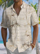 Alohadaddy® Casual Bamboo Botanical Art Print Mens Wicking Short Sleeve Shirt Big & Tall