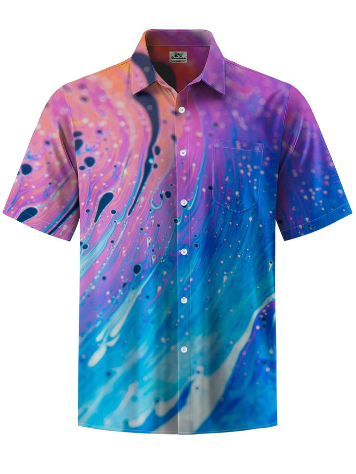 Alohadaddy® Casual Abstract Gradient Print Art Pocket Stretch Men&