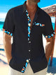 Alohadaddy Hawaiian Floral Print Men's Button Pocket Short Sleeve Shirt