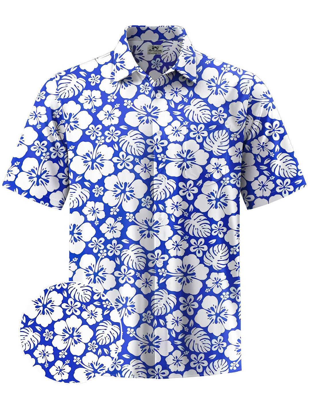 Alohadaddy® Hawaiian Hibiscus Art Print Chest Pocket Men&