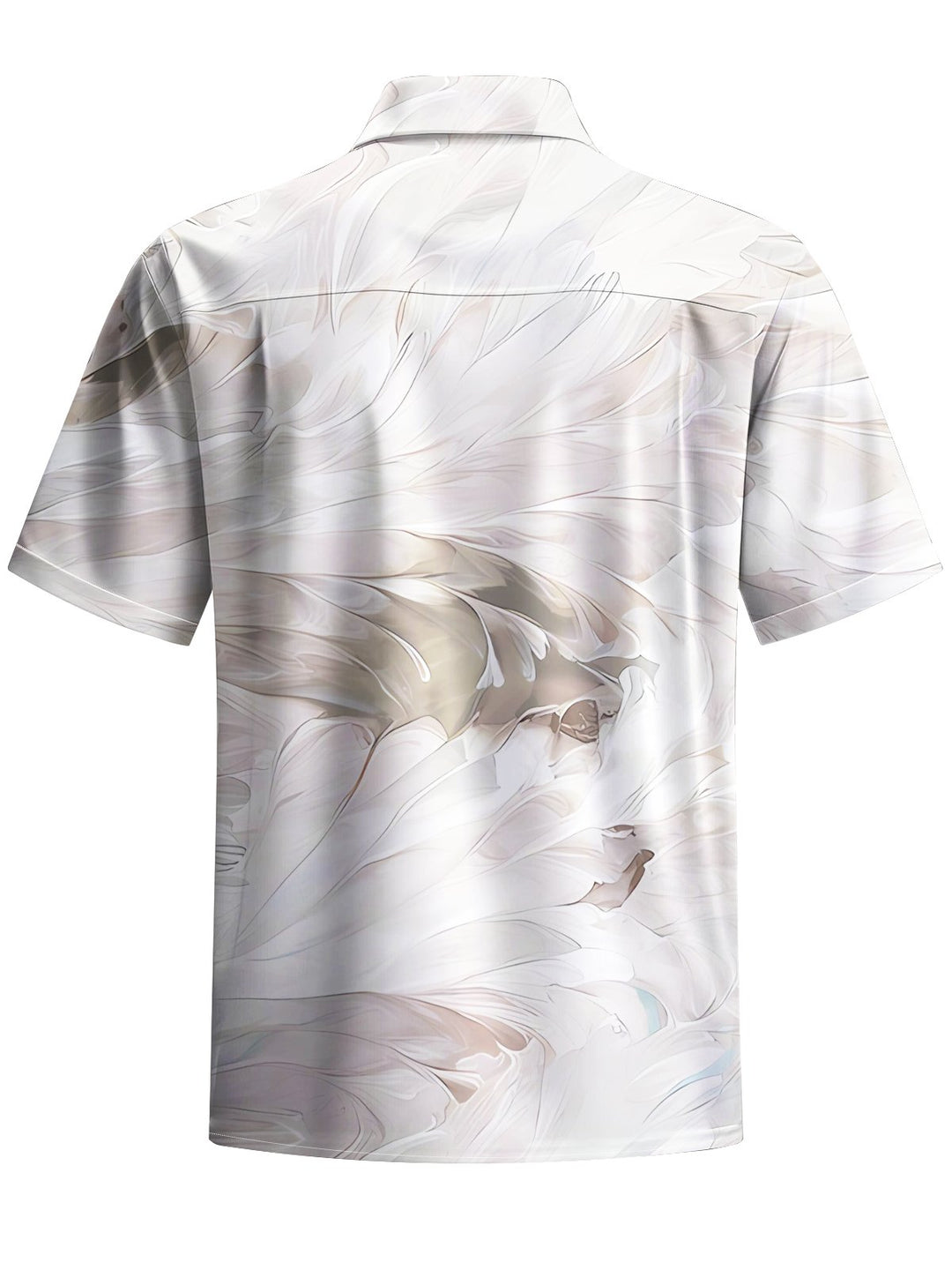 Alohadaddy® Casual Feather Art Print Chest Pocket Mens Short Sleeve Shirt Big &amp; Tall