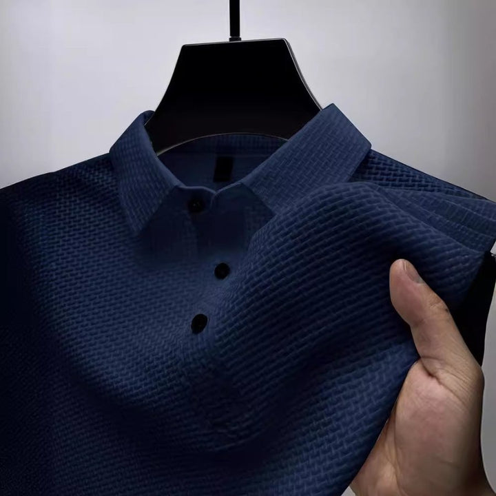 Camisa tipo polo con solapa abotonada de seersucker de secado rápido para hombre de Alohadaddy Retro Basics, tallas grandes
