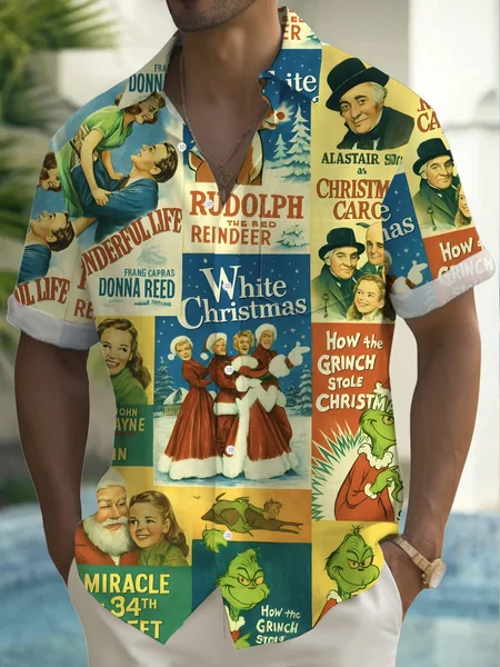 Alohadaddy® Christmas Movie Print Men&